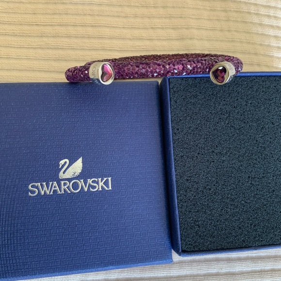 Swarovski Purple Beaded Bracelet with Crystal Accents - Picture 3 of 4